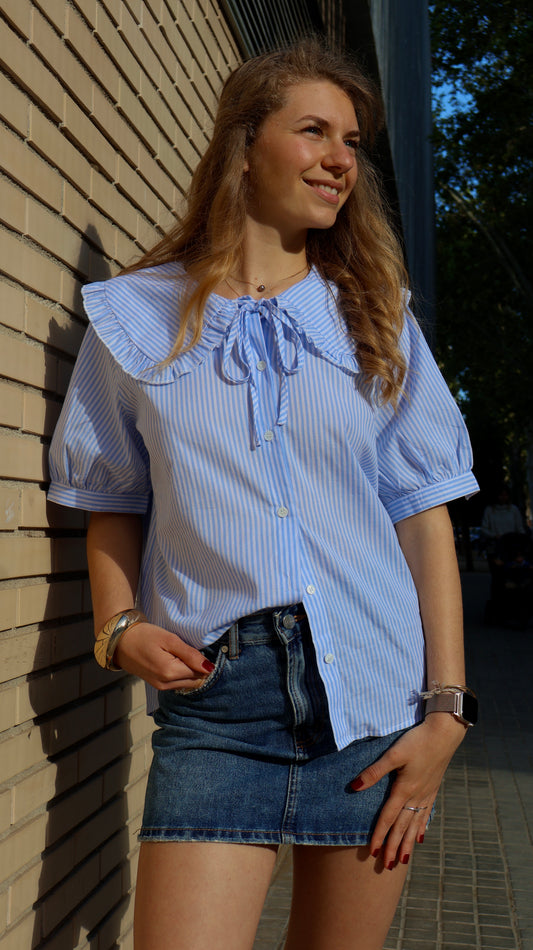 BLOUSE CLAUDIA - BLEU
